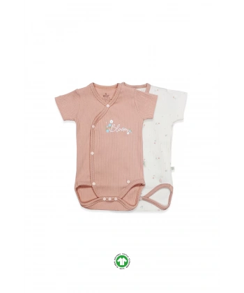 Bloom Rose 2li Yarım Kol Badi 17119 Ekru Gül Kurusu