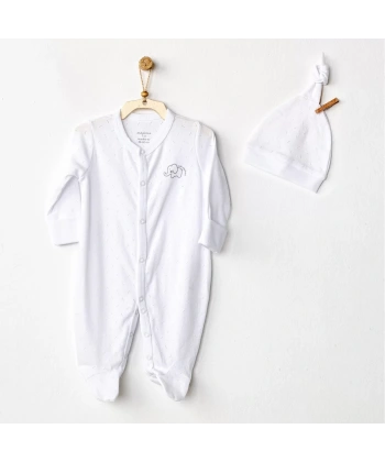 Jacquard Bebek Tulum Takım White