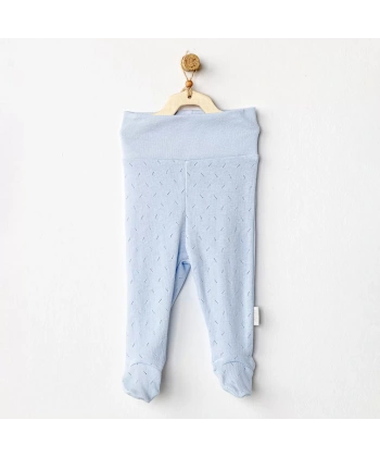 Jacquard Patikli Bebek Pantolon Blue