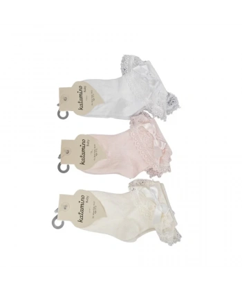 Katamino Lilya Aks Kız Bebek Soket Çorap K46304 Asorti