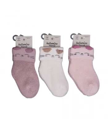 Katamino Mikaya Kız Bebek Havlu Soket Çorap K45913 Asorti