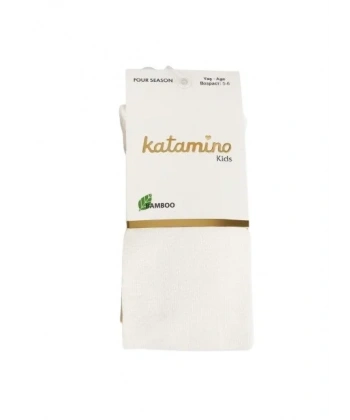 Kız Bambu Külotlu Çorap  Krem