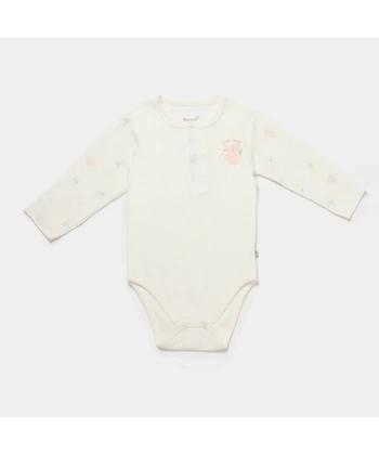 Koala Jungle Uzun Kol Bebek Body  Pembe