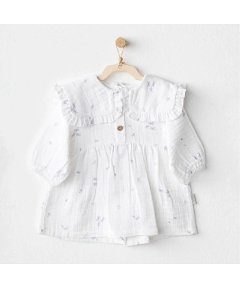 Magical Butterfly Müslin Bebek Elbise White
