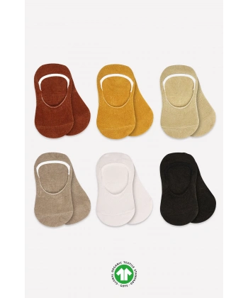 Mix Babet Çorap 6lı  Toprak