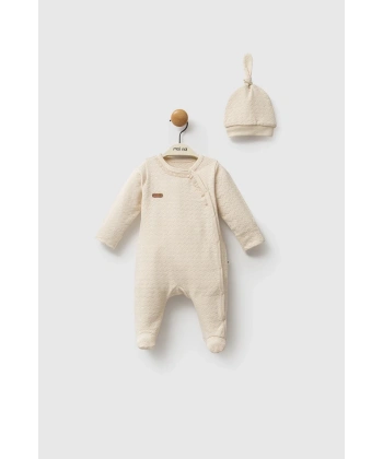 Moi Noi Şapkalı Tulum Mnb1248 Bej