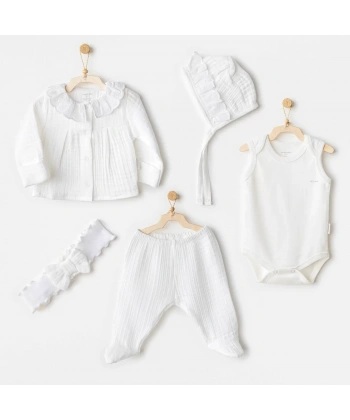 Natural Gift Müslin 5li Hastane Çıkışı White