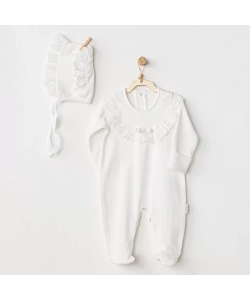 Petit Love Bebek Tulum Takım Ekru