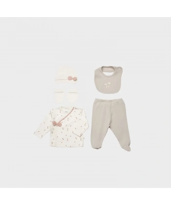 Sweet Lady 5 Parça Hastane Çıkış Seti Light Beige