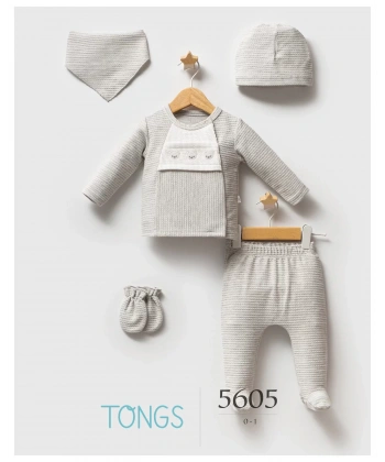 Tongs Baby Classic Bear 5li Hastane Çıkışı 5605 Gri