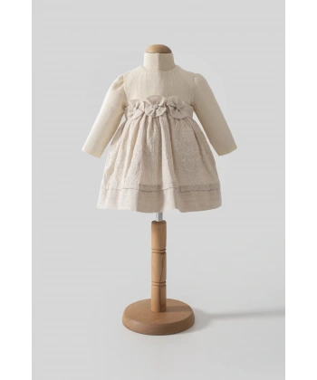 Tongs Baby Elbise 8051 Ekru