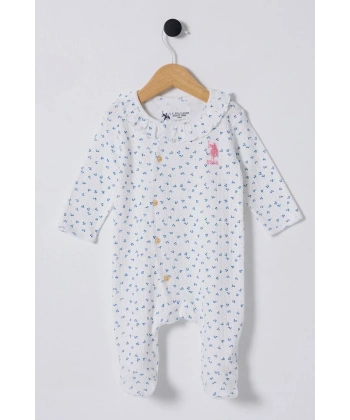 U.s Polo Bebek Tulum Usb2435 Beyaz-mavi