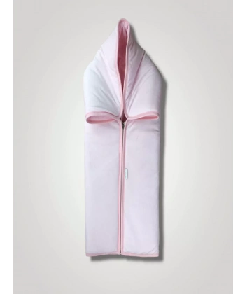 Yenidoğan Düz Renk Fermuarlı Kadife Kumaş Kız Bebek Battaniyesi Pembe