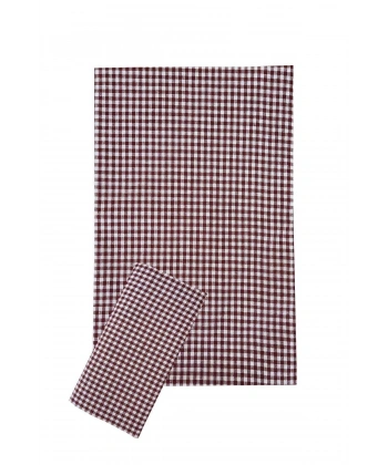 Zefir Desen Sofra Bezi Masa Örtüsü 170 x 170 Cm Bordo