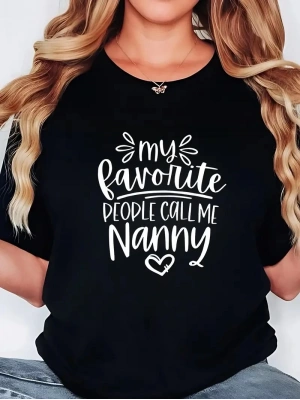 20/1 Penye Compack Baskılı Oversize Bisiklet Yaka Kısa Kol T-shirt - Siyah -