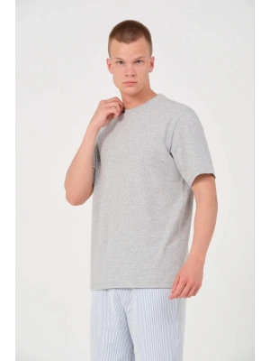 24/1 Düz A Kalite Oversize T-shirt - Gri