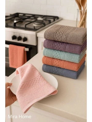 6 Parça Mutfak Havlusu Seti %100 Pamuklu Begüm