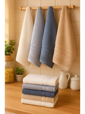 6 Parça Mutfak Havlusu Seti %100 Pamuklu Özlem