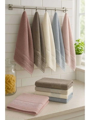 6 Parça Mutfak Havlusu Seti %100 Pamuklu Zahter