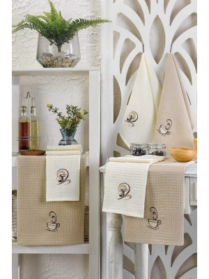 6 Parça Mutfak Kurulama Bezi 30 X 50 Cm Coffe