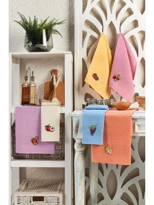 6 Parça Mutfak Kurulama Bezi 30 X 50 Cm Fruit