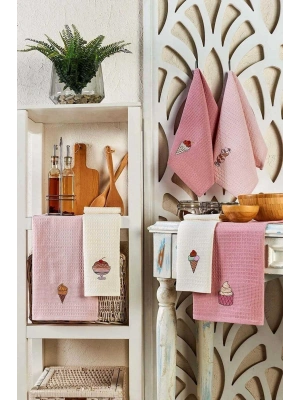 6 Parça Mutfak Kurulama Bezi 30 X 50 Cm İce Cream
