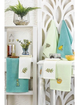 6 Parça Mutfak Kurulama Bezi 30 X 50 Cm Mint