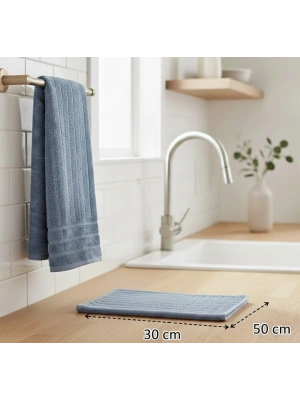 6lı Buklet Dokulu Mutfak ve El Havlusu Seti 30x50 cm Azra