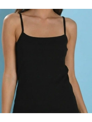 Bicomi İp Askılı Siyah Ribana Atlet