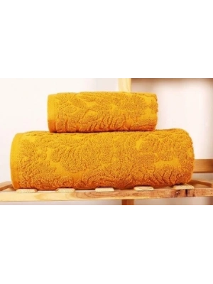 Bicomi 2 Parça Jakarlı Banyo Havlu Takımı: Yumuşak Doku ve Hızlı Kuruma - Sarı