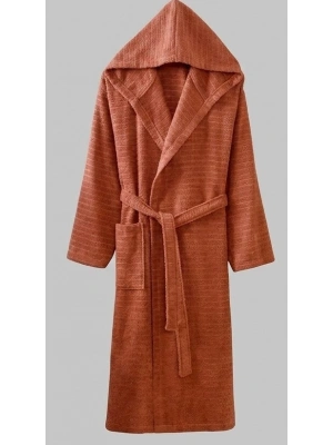 Bicomi Premium Kapüşonlu Unisex Bornoz - %100 Soft Pamuklu Yumuşak Doku (Kahve)