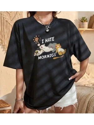 Bicomi Siyah Oversize T-Shirt – Gün Boyu Rahatlık ve Modern Tasarım