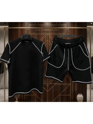 Yazlık Fonksiyonel Rahatlık: Cepli ve Bağcıklı Karoyaka Şortlu Set