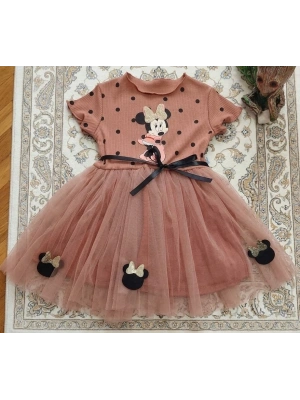 Tahriş Etmeyen Astarlı Mickey Tütü Elbise