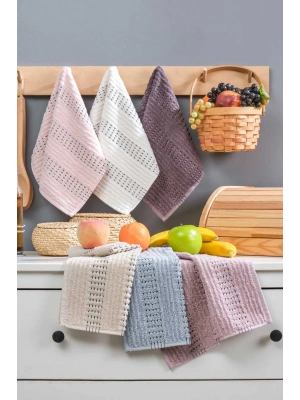 6’lı Soft Touch Mutfak Pamuklu Havlu Seti 30x50 cm
