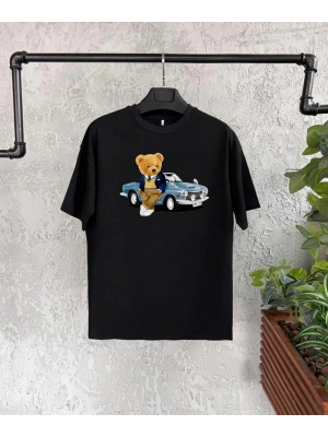 Baskılı T-Shirt - Siyah -