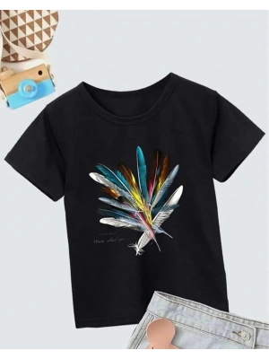 Baskılı T-Shirt- Siyah -