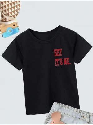 Baskılı T-Shirt - Siyah -