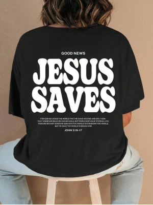 Baskılı   T-shirt - Siyah -