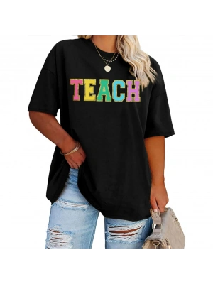 Baskılı   T-shirt - Siyah -