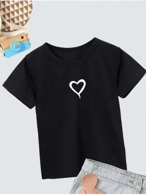 Baskılı T-Shirt - Siyah -