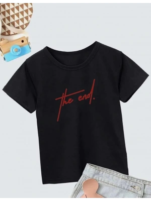 Baskılı T-Shirt - Siyah -