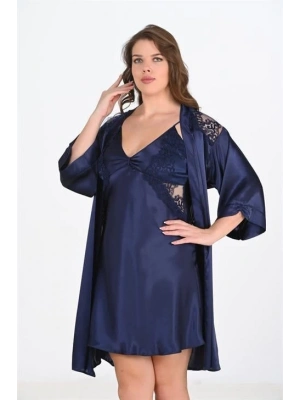 Bicomi 2li Lacivert Sabahlık Takımı Bigsize 6208