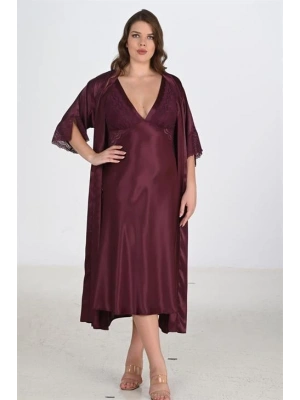 Bicomi 2li Mürdüm Sabahlık Takımı Bigsize 6223