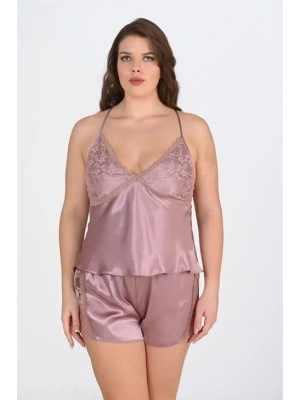 Bicomi Büyük Beden Vizon Şort Takımı