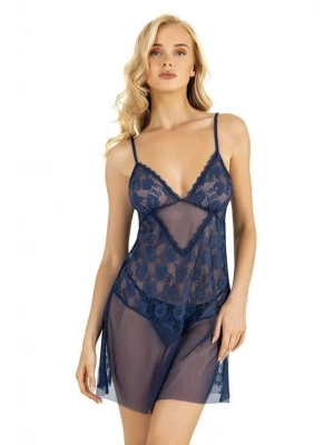 Bicomi Lacivert Kısa Tül Gecelik 4201