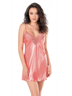 Bicomi Mercan Kısa Saten Gecelik