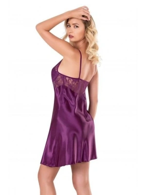 Bicomi Mor Kısa Saten Gecelik 8100