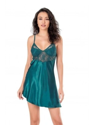 Bicomi Petrol Kısa Saten Gecelik 8100