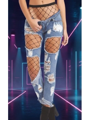 Bicomi Siyah Fileli Külotlu Çorap